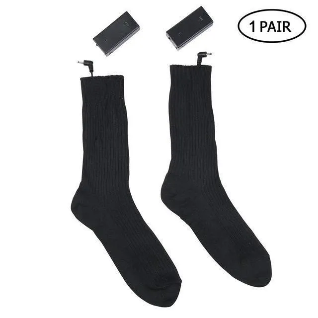 #1 Heated Socks Cotton Electric Thermal Warmer Winter Battery Socks