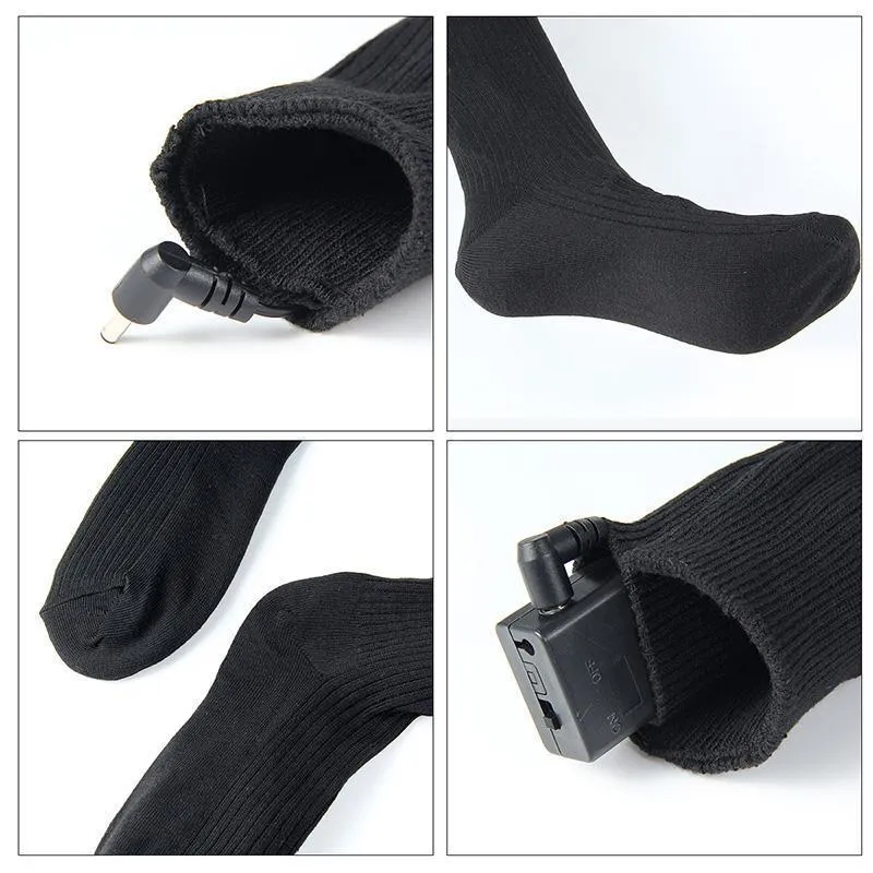 #1 Heated Socks Cotton Electric Thermal Warmer Winter Battery Socks
