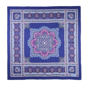 BLUETTE LIGHT AND DARK BLUE WOOL STOLE