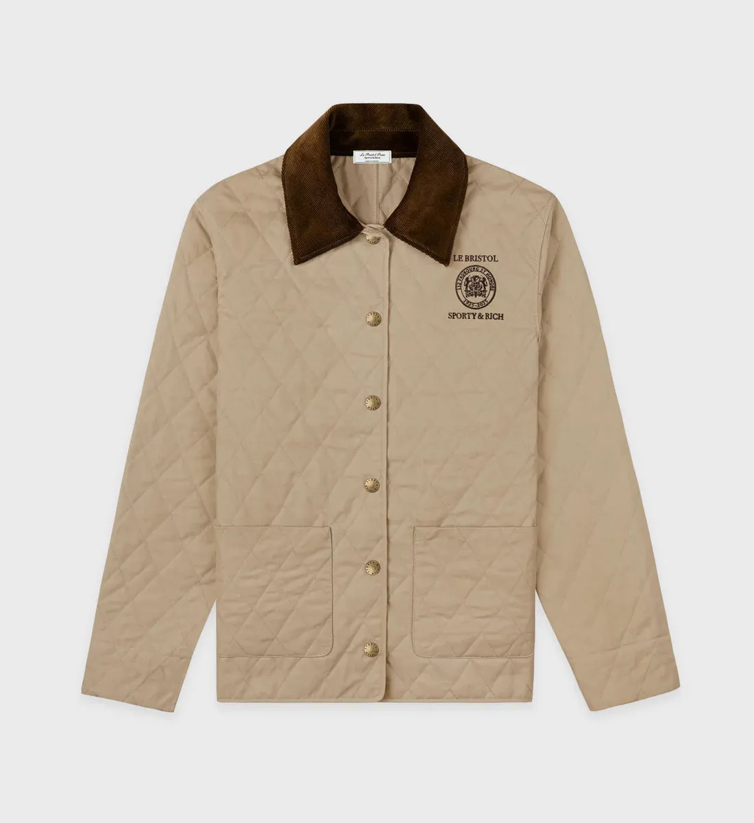 Crest Seal 100th Quilted Jacket  - Beige
