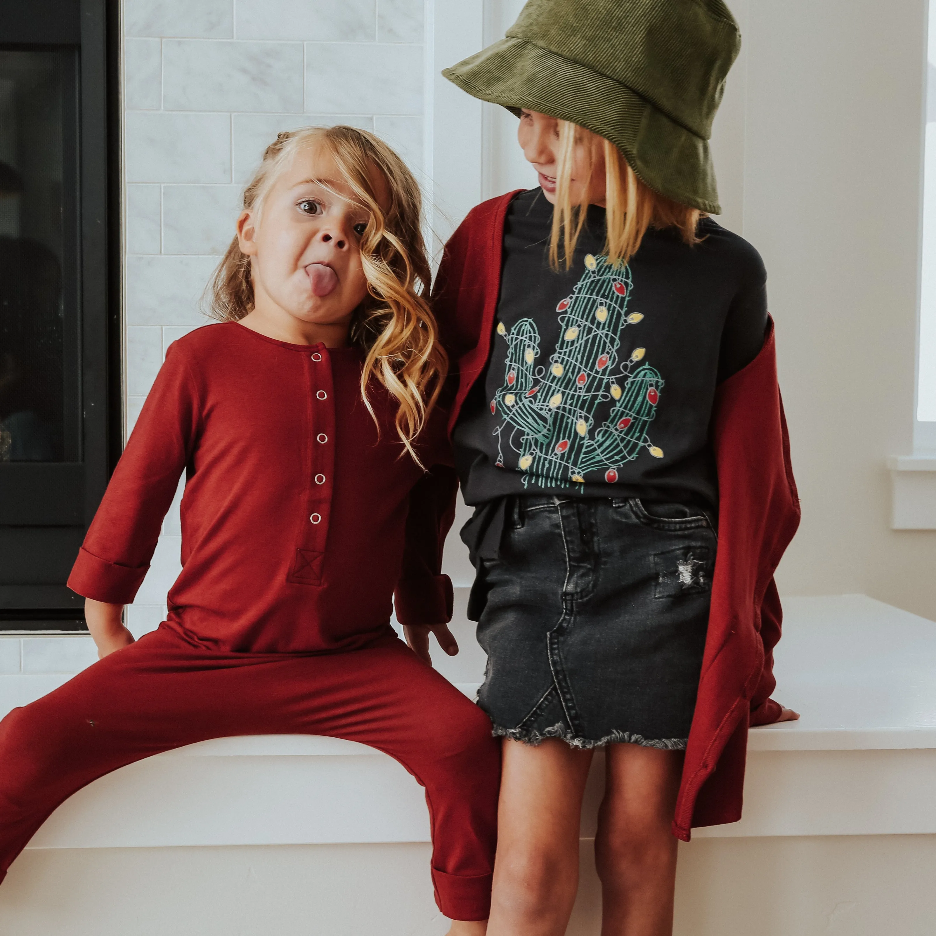 Essentials Rag Romper - 'Brick Red'