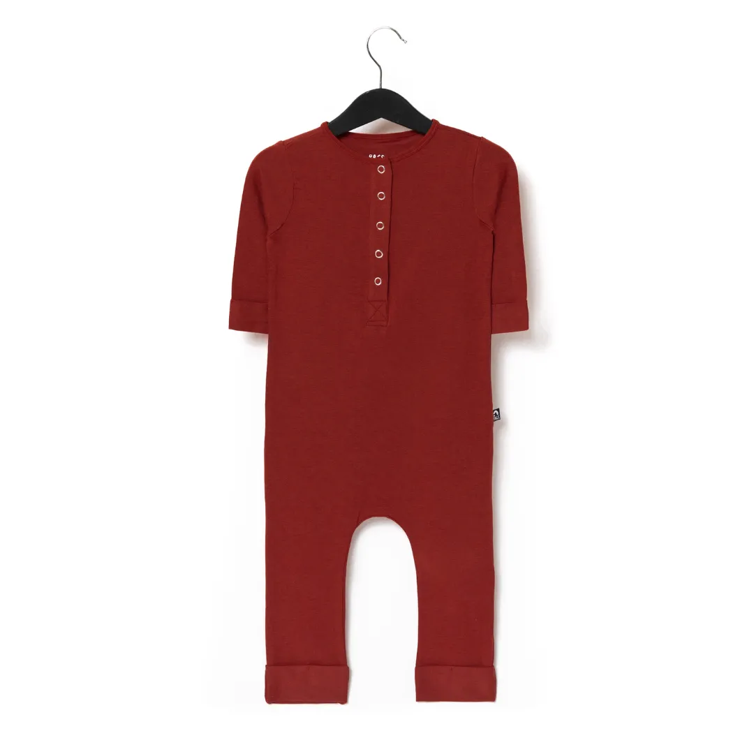 Essentials Rag Romper - 'Brick Red'