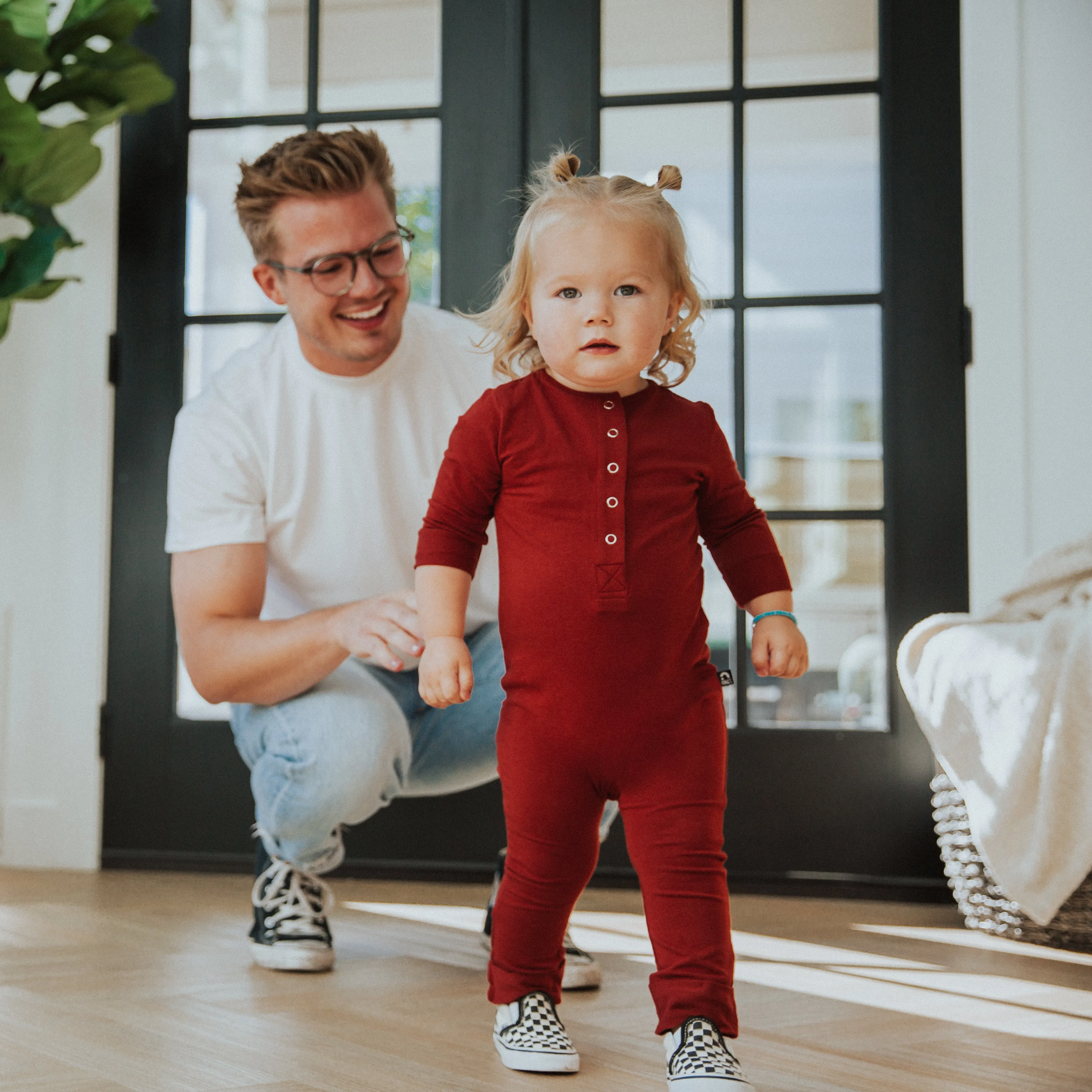 Essentials Rag Romper - 'Brick Red'