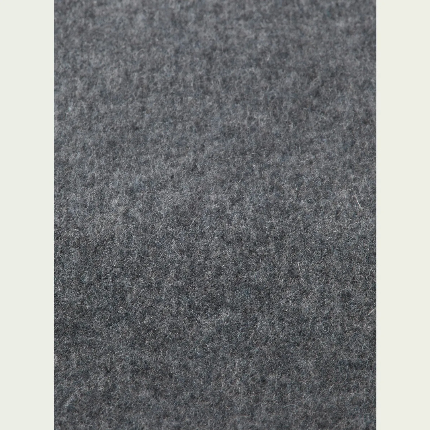 Fringed Woven Wool Scarf (Grey Melange)