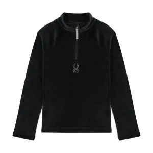 Girls Shimmer Bug Half Zip - Black