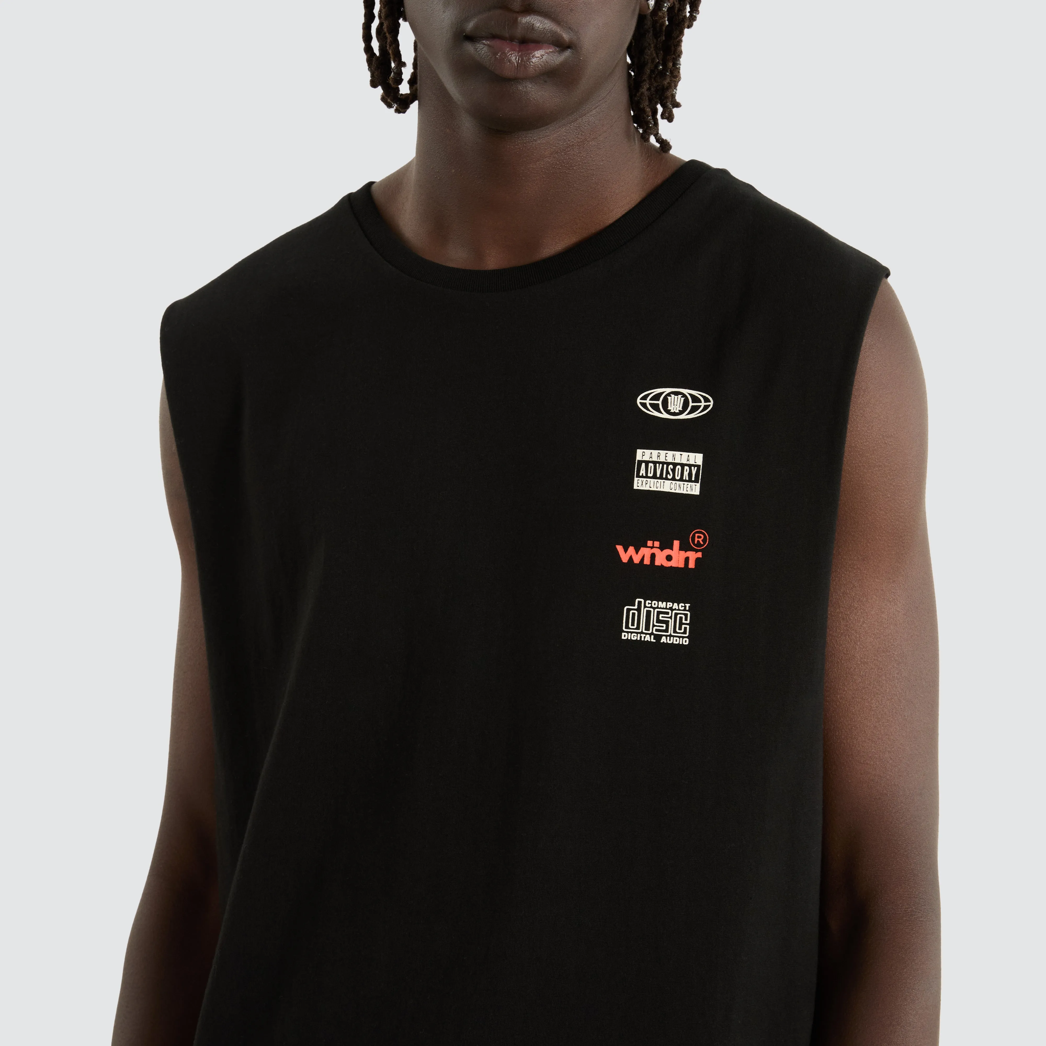 High Sign Muscle Top Black