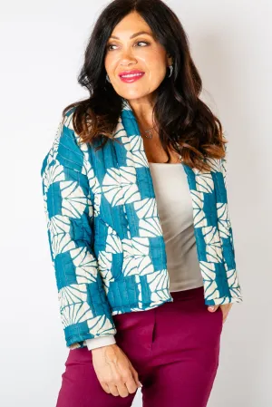 Kimono Pattern Quilted Jacket