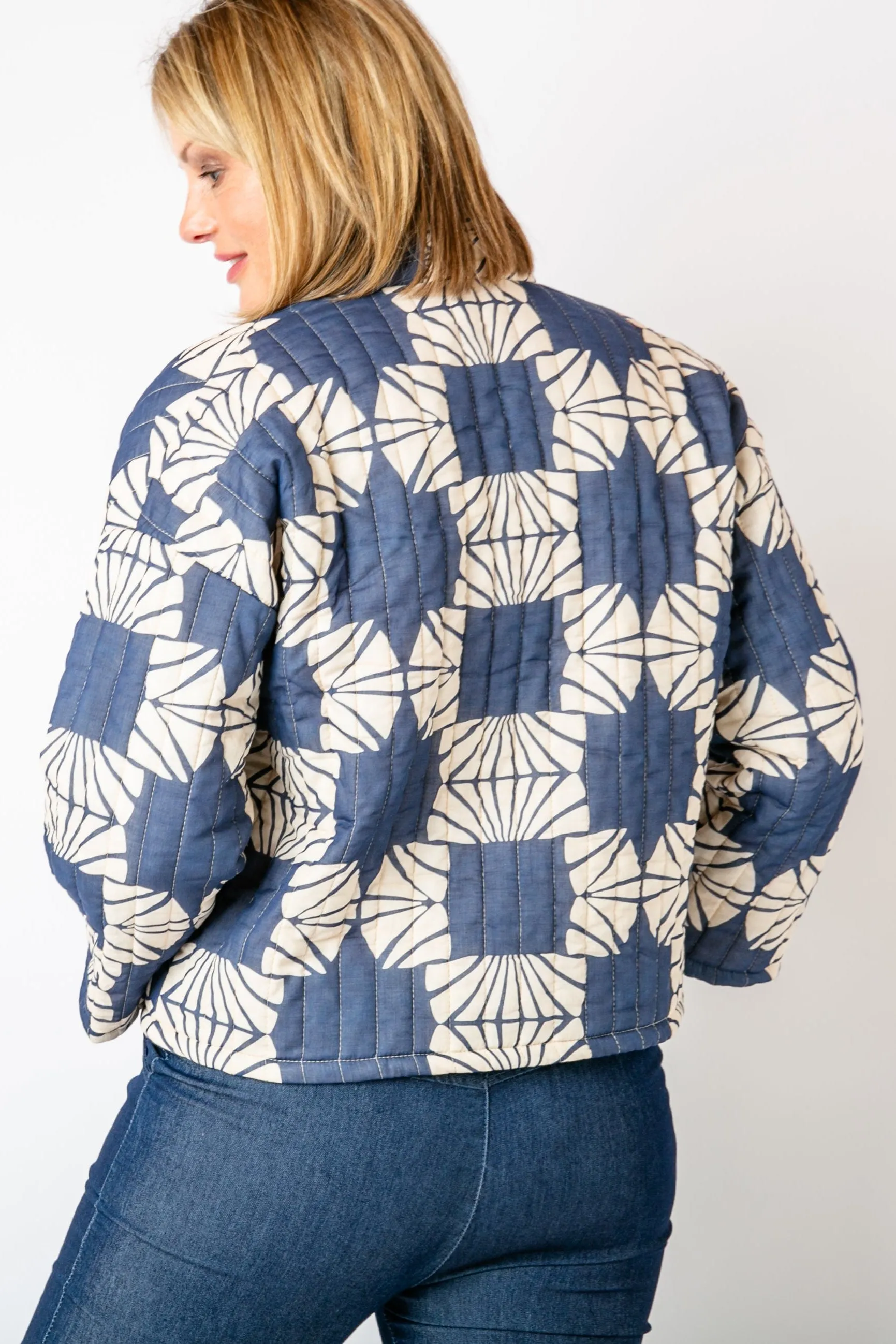 Kimono Pattern Quilted Jacket