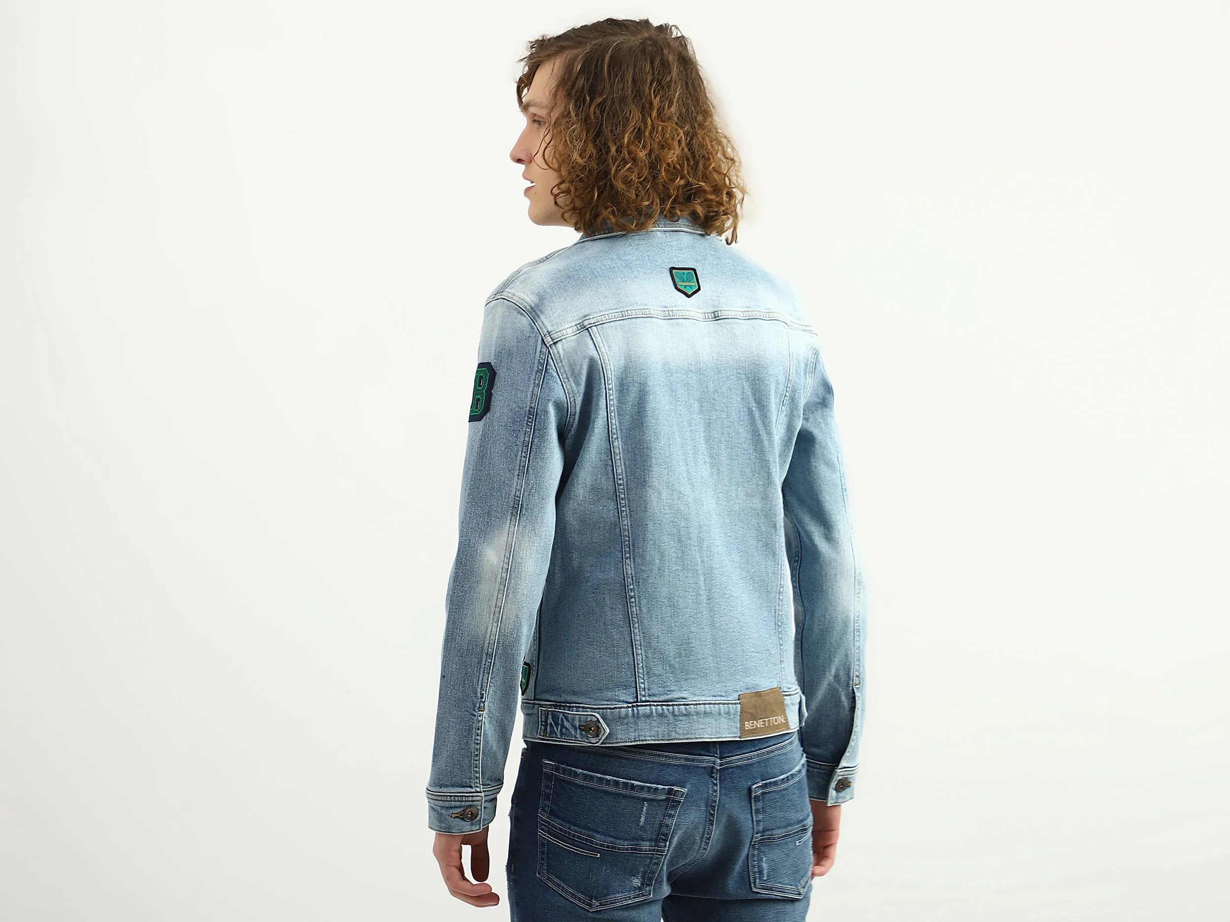 Men Quilted Spread Collar Jacket