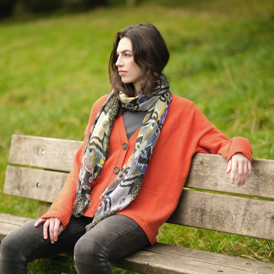 Namaste Printed Wool Scarf