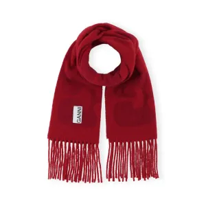 Narrow Logo Scarf (Fiery Red)