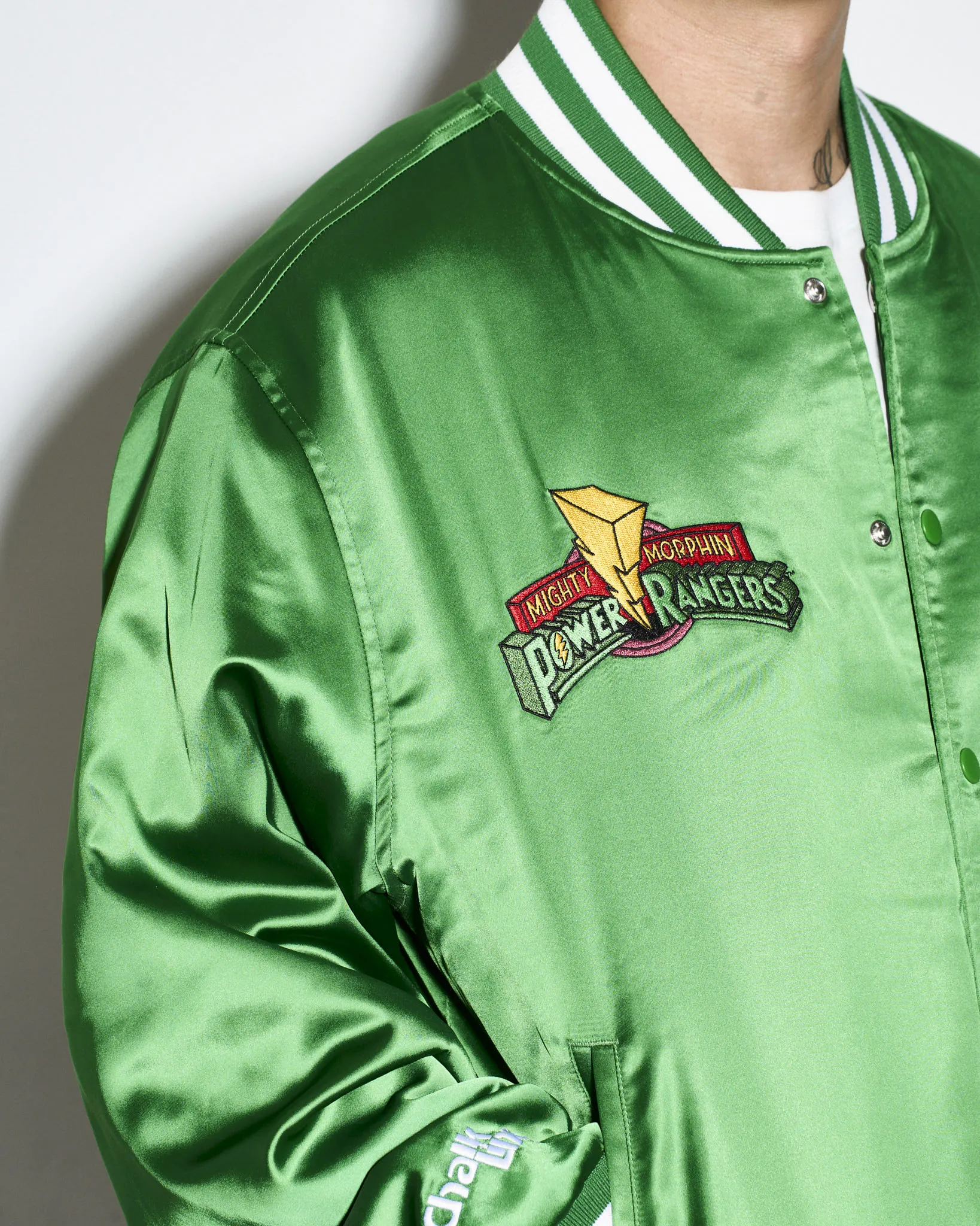 Power Rangers Green Ranger Quilted Satin Jacket