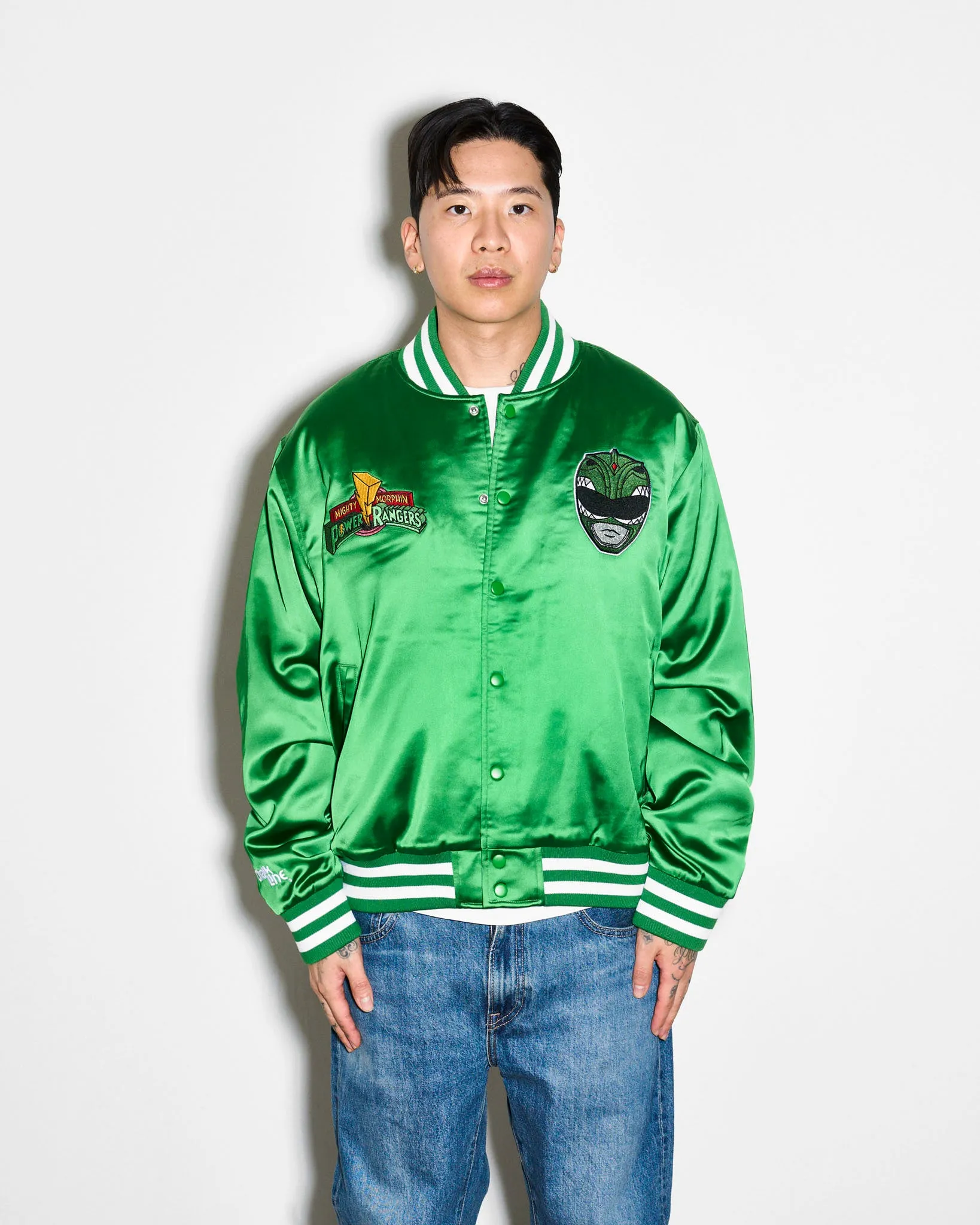 Power Rangers Green Ranger Quilted Satin Jacket