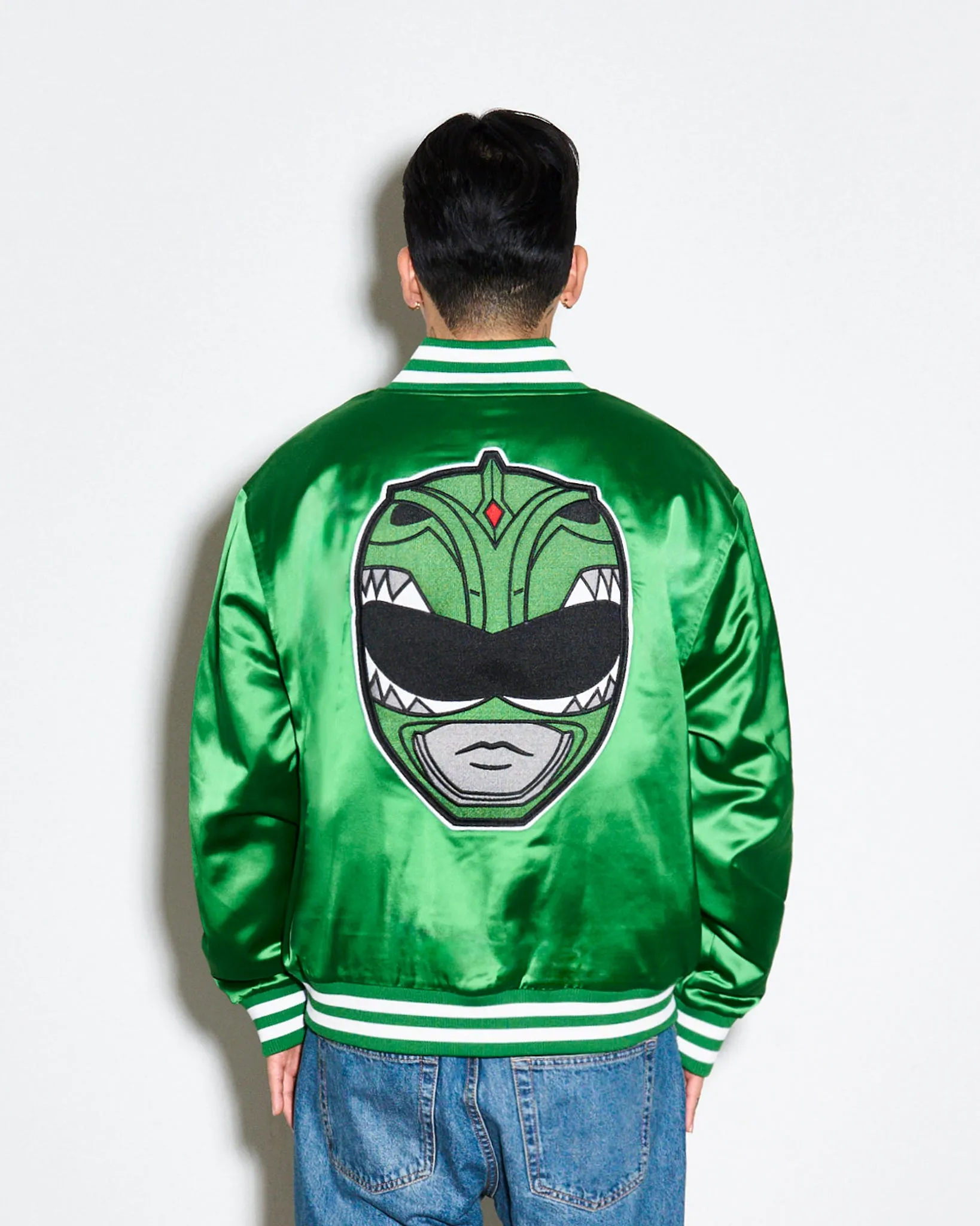 Power Rangers Green Ranger Quilted Satin Jacket