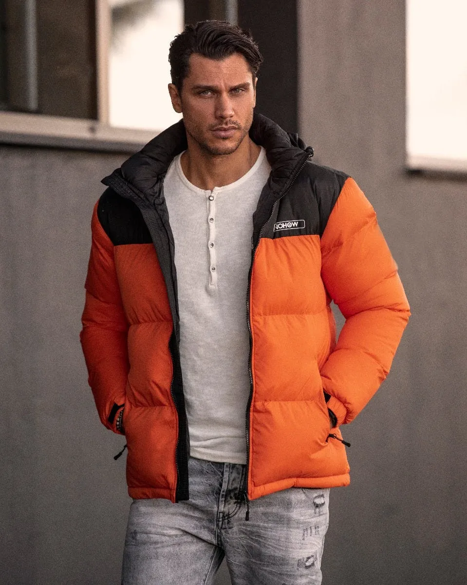 STORMI DOWN JACKET IN ORANGE BLACK