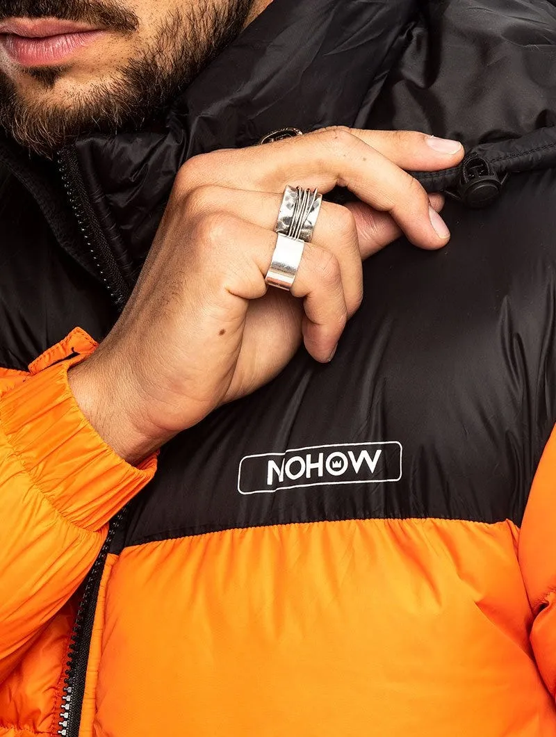 STORMI DOWN JACKET IN ORANGE BLACK