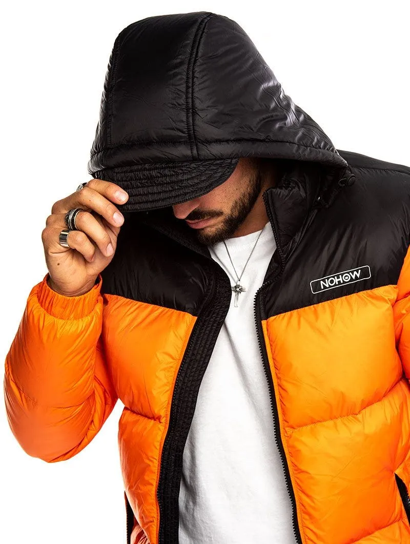 STORMI DOWN JACKET IN ORANGE BLACK